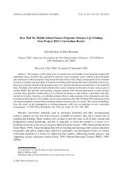 How Well Do Middle School Science Programs Measure Up ...