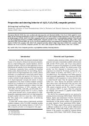 Preparation and sintering behavior of Al2O3-Y2O3/ZrB2 composite ...