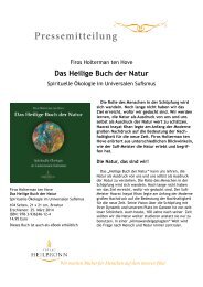 Pressemitteilung: Das Heilige Buch der Natur