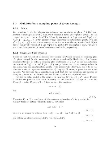 Multiattribute acceptance sampling plans - Library(ISI Kolkata ...