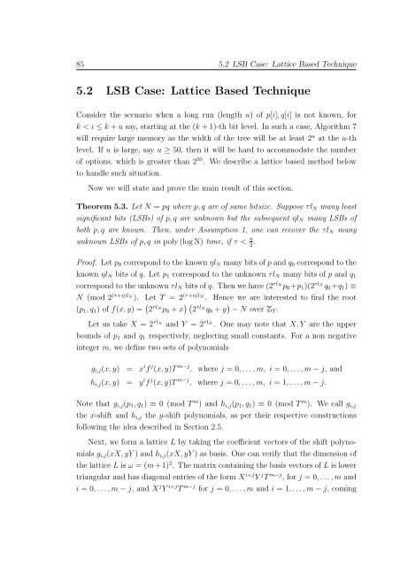 Cryptanalysis of RSA Factorization - Library(ISI Kolkata) - Indian ...