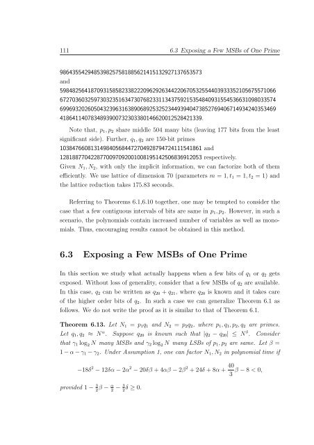 Cryptanalysis of RSA Factorization - Library(ISI Kolkata) - Indian ...
