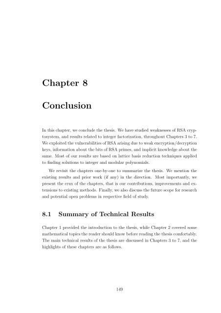 Cryptanalysis of RSA Factorization - Library(ISI Kolkata) - Indian ...