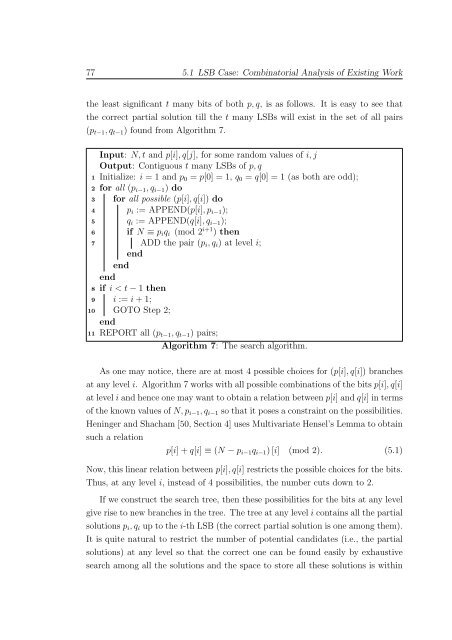 Cryptanalysis of RSA Factorization - Library(ISI Kolkata) - Indian ...