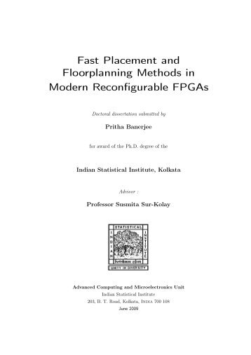 "Fast Placement and Floorplanning Methods in Modern ...