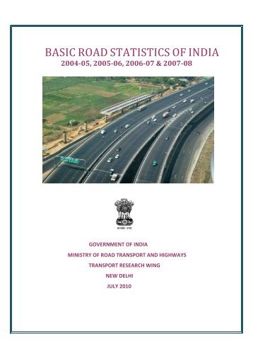 basic road statistics of india - Ministry of Road Transport and Highways