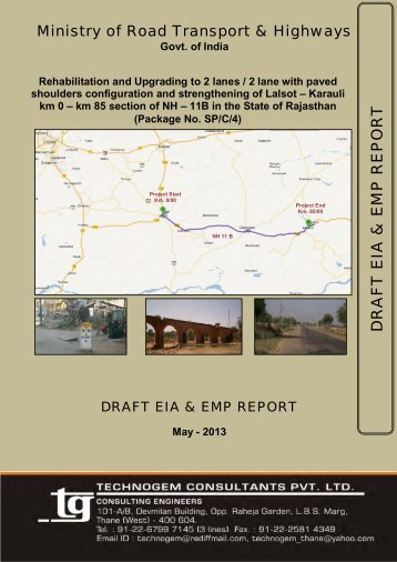 EIA Report Part-1 - Ministry of Road Transport and Highways