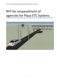 RFP for empanelment of agencies for Plaza ETC Systems