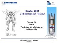 CanSat 2011 Critical Design Review (pdf) - Space Hardware Club ...
