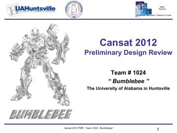 CanSat 2012 Preliminary Design Review (pdf) - Space Hardware ...
