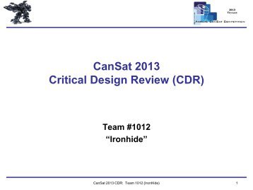 CanSat - Space Hardware Club - University of Alabama in Huntsville