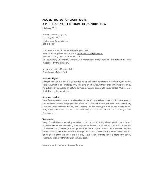 Adobe Photoshop Lightroom: A Professional ... - Michael Clark