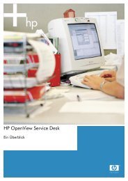 HP OpenView Service Desk - eSell GmbH