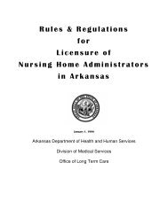 Nursing Home Administrator Licensure - Arkansas Department of ...