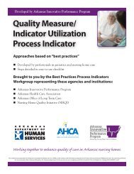 Quality Measure/ Indicator Utilization Process Indicator - Arkansas ...