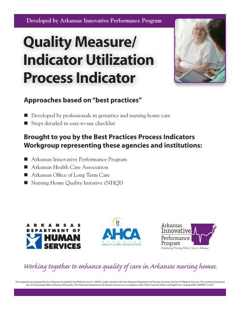 Quality Measure/ Indicator Utilization Process Indicator - Arkansas ...