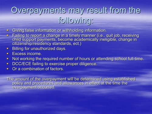 Overview of Overpayment and Fraud - Arkansas Department of ...