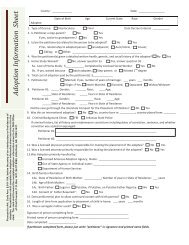Adoption Information Sheet - Arkansas Department of Human ...