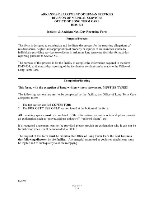 rules and regulations for assisted living facilities level ii - Arkansas ...