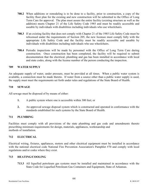 AUTHORITY The following rules and regulations for the - Arkansas ...