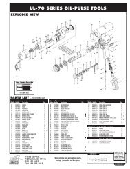 UL-70 SERIES OIL-PULSE TOOLS - Aimco-solutions.com