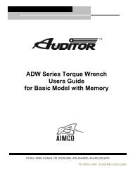 ADW Series Torque Wrench Users Guide for Basic Model with Memory