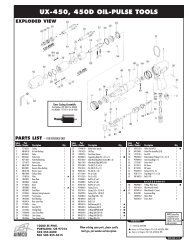 UX-450, 450D OIL-PULSE TOOLS - Aimco-solutions.com