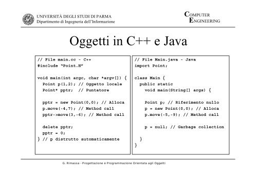 Progettazione e Programmazione Orientata agli Oggetti - Computer ...