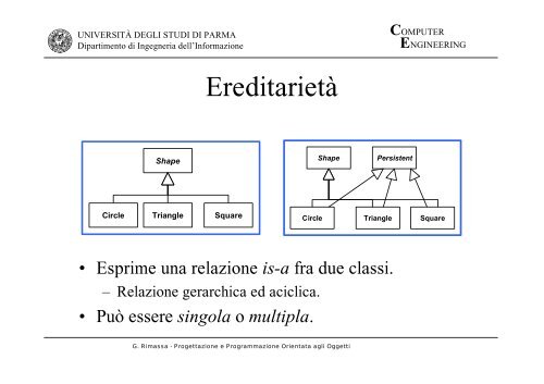 Progettazione e Programmazione Orientata agli Oggetti - Computer ...