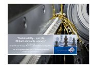 Sustainabilityâ¦ and the Global Lubricants Industry - fuchs petrolub ag