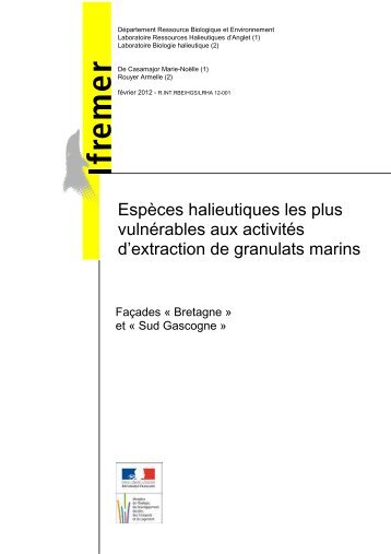 EspÃ¨ces halieutiques les plus vulnÃ©rables aux activitÃ©s d ... - Ifremer