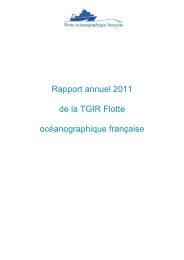 Rapport annuel 2011 de la TGIR Flotte ocÃ©anographique ... - ifremer