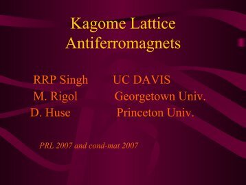 Kagome Lattice Antiferromagnets: Theory and Experiments.