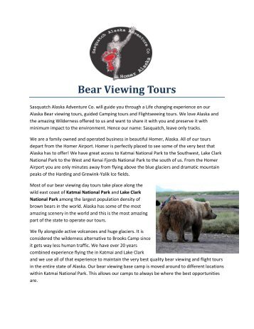 Bear Viewing Tours