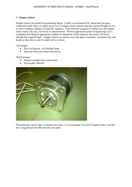 How real electric motors work - School of Physics - The University of ...