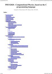 C programming notes - School of Physics