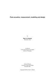 Flute acoustics: measurement, modelling and design - School of ...