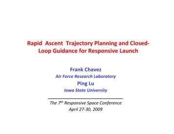 Rapid Ascent Trajectory Planning and Closed- Loop Guidance for ...