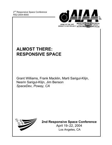 AIAA Streaker Paper - Responsive Space