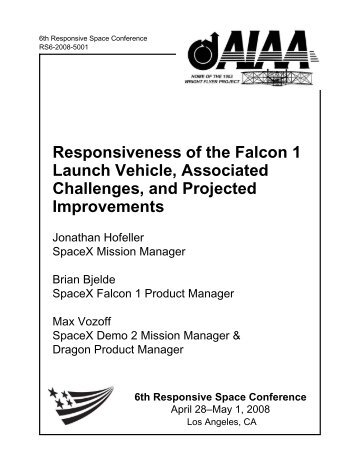 Responsiveness of the Falcon 1 Launch Vehicle, Associated ...