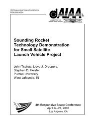 Sounding Rocket Technology Demonstration for Small Satellite ...