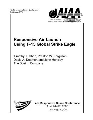 Responsive Air Launch Using F-15 Global Strike Eagle