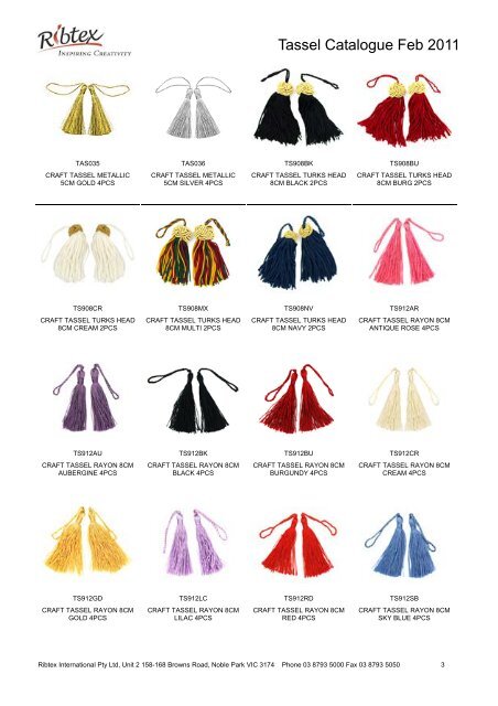 Tassel Catalogue Feb 2011 - Ribtex