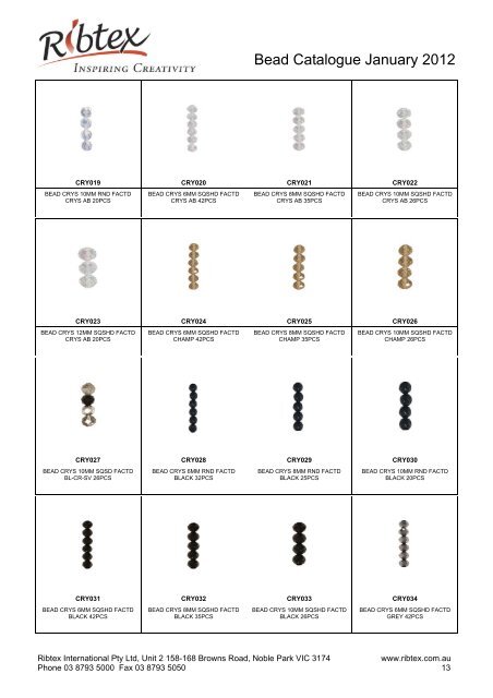 Bead Catalogue 01-01-12 - Ribtex