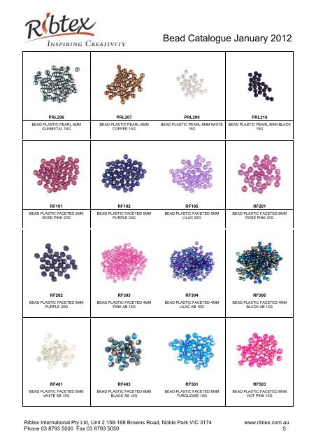 Bead Catalogue 01-01-12 - Ribtex