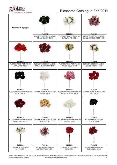 Blossoms Catalogue Feb 11 - Ribtex