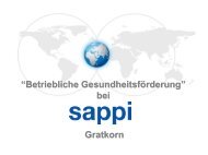 Betriebliche GesundheitsfÃ¶rderung bei Sappi-Gratkorn - Smart Region