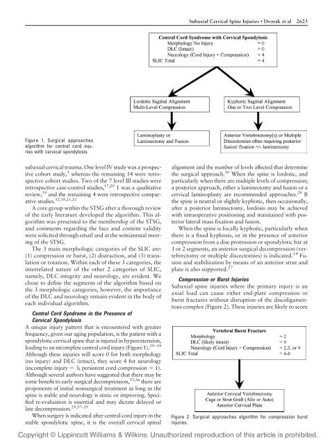 The Surgical Approach to Subaxial Cervical Spine Injuries