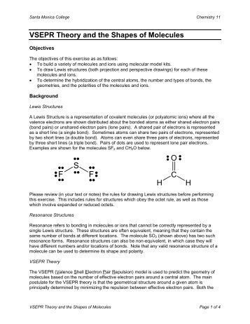 VSEPR Procedure - Santa Monica College