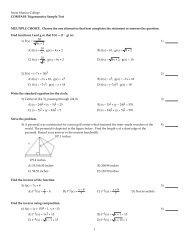 Trigonometry.tst - TestGen - Santa Monica College